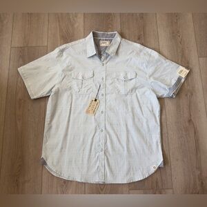 Free Planet Blue Casual Button Down 👔